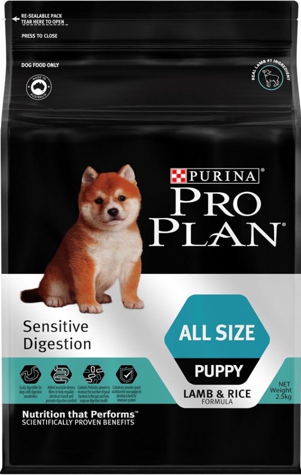 NEW Pro Plan Sensitive Digestion All Sizes Puppy 2.5kg (12413462)