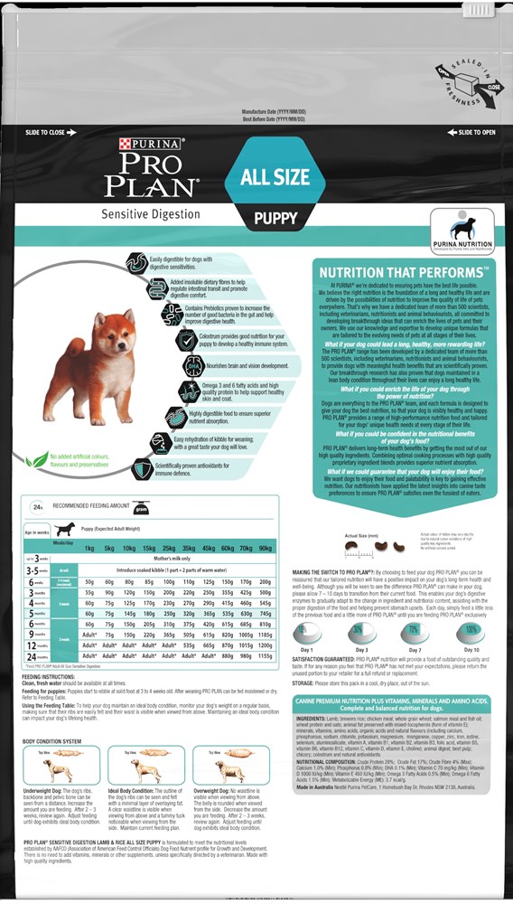 NEW Pro Plan Sensitive Digestion All Size Puppy 12kg (12413457) - Image 2