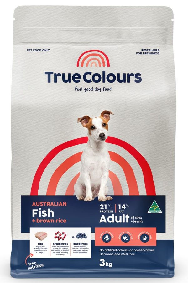 True Colours Dog Fish & Brown Rice 3kg (TCAFS03)